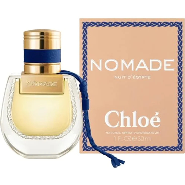 Chloé Nomade Nuit d'égypte Eau de Parfum für Damen, 30 ml - Inspiriert von antikem Kyphi, floral-amber Duft, mit ägyptischer Orangenblüte und Vanille, in tiefem Ägyptisch-Blau                                             