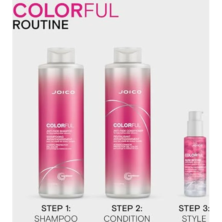 JOICO Colorful Anti-Fade Conditioner, 1000 ml Haarpflege mit Kamelienöl und Granatapfel-Extrakt, schützt coloriertes Haar vor Verblassen – Bild 4