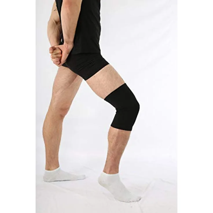 Antar AT53010 M Elastan Kniebandage, mittel, 70 g - Stärkt das Kniegelenk, prophylaktischer Schutz (schwarz)