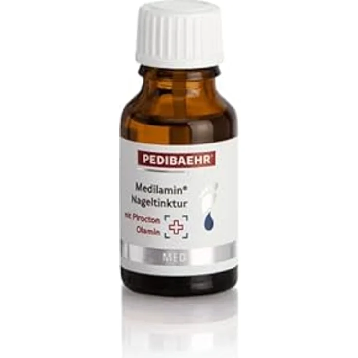 Pedibaehr Medilamin Nageltinktur 15 ml, effektive Fußpflege bei Nagelpilz mit Jojobaöl und innovativer Wirkstoff-Kombination – Bild 1