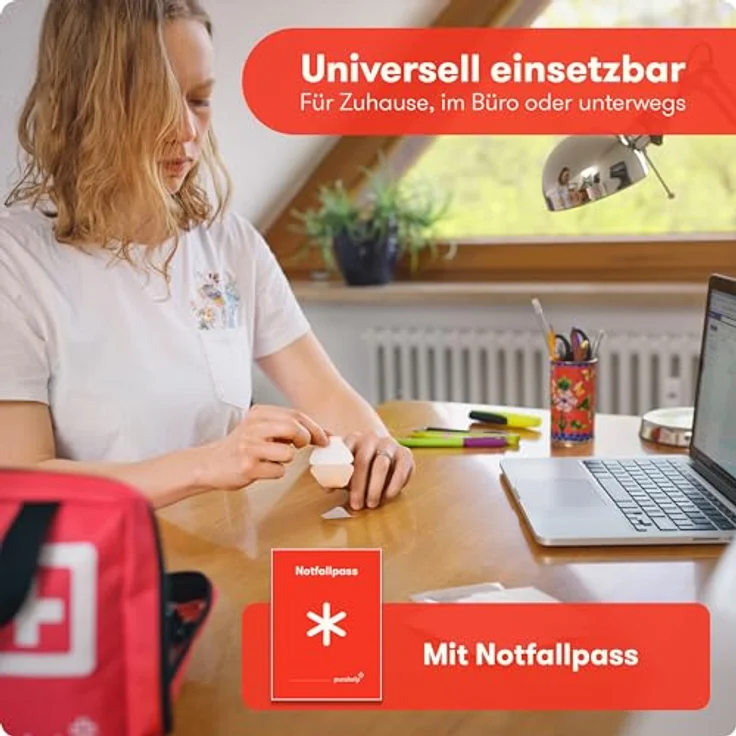 Purahelp Erste-Hilfe-Set 172 Teile für Zuhause, im Büro oder Unterwegs, (172 St), Reiseapotheke Erste Hilfe Set Outdoor Erste Hilfe Set Kinder – Bild 2
