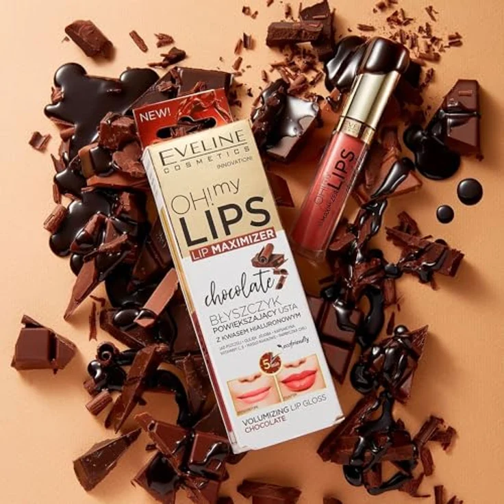 Eveline Cosmetics OH! my LIPS Lip Maximizer Lipgloss mit Bienengift, Farbton Chocolate, 4,5 ml – feuchtigkeitsspendend, voluminisierend, fördert die Lippenregeneration – Bild 7