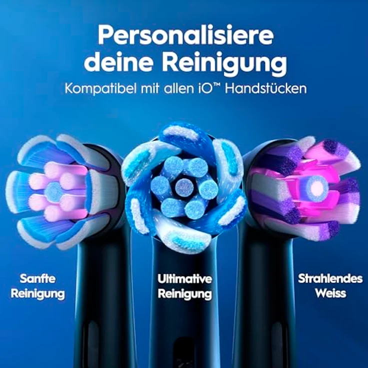 Braun Oral-B iO Series 3 Plus Edition, Elektrische Zahnbürste mit 3 Aufsteckbürsten, 3 Putzmodi, Schwarz – Bild 17