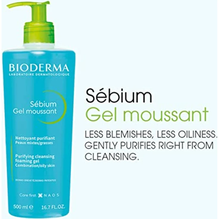 Bioderma Sebium gel Moussant Reinigungsgel für Mischhaut 500 ml, für Damen und Herren  – Bild 3