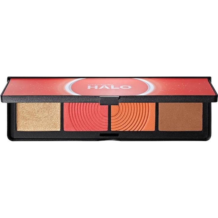 smashbox Halo Sculpt + Glow Face Palette, All-in-One Puder mit Kontur, Rouge und Highlighter, 15,7 g - Farbvariante: Berry Saturation