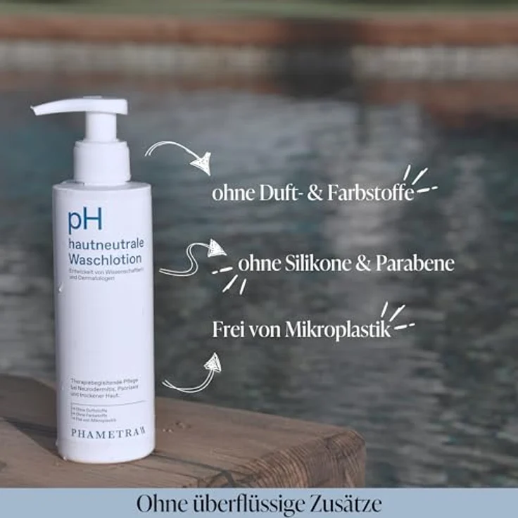 PHAMETRA pH-hautneutrale Waschlotion | Medizinische Hautpflege | Milde Reinigung für empfindliche Haut | pH-Wert 5,5 | 200ml – Bild 3