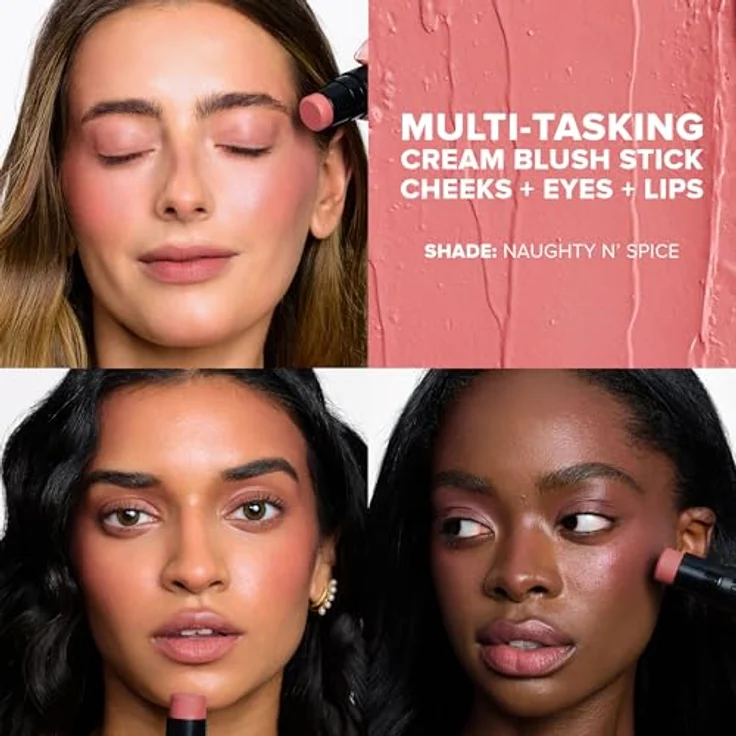 Nudestix Nudies Matte, multifunktionales Make-up für Augen, Lippen und Gesicht, Farbton Nuaghty N' Spice, 7 g, vegan – Bild 2