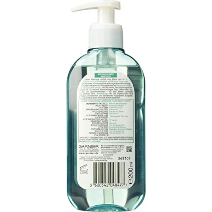 Garnier SkinActive Waschgel mit Aloe Extrakt Normale und Mischhaut, (200 ml) – Bild 2
