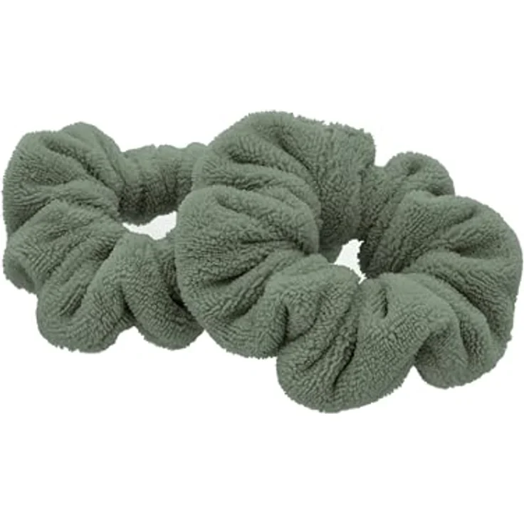 Vossen Damen Beauty Bag Detox Green, Beauty Bag mit feinen Absteppungen, 50% Baumwolle / 50% Polyester, Vegan, enthält 1 Spa Stirnband, 7 Reinigungspads, 2 Scrunchies – Bild 4
