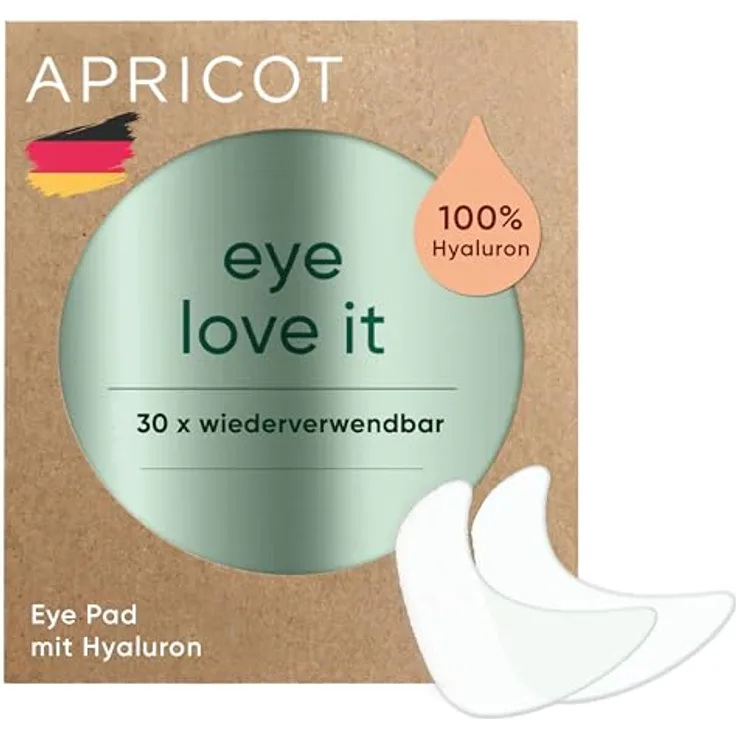 Apricot eye love it Hyaluron Eye & Temple Pads Gesichtsmaske 2 Stück