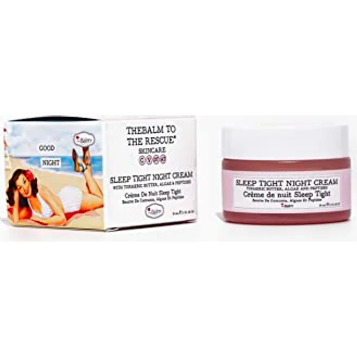 theBalm Sleep Tight Night Cream 30 ml Algaes Peptides Turmeric Butter, reducing appearance of fine lines and wrinkles – Bild 1