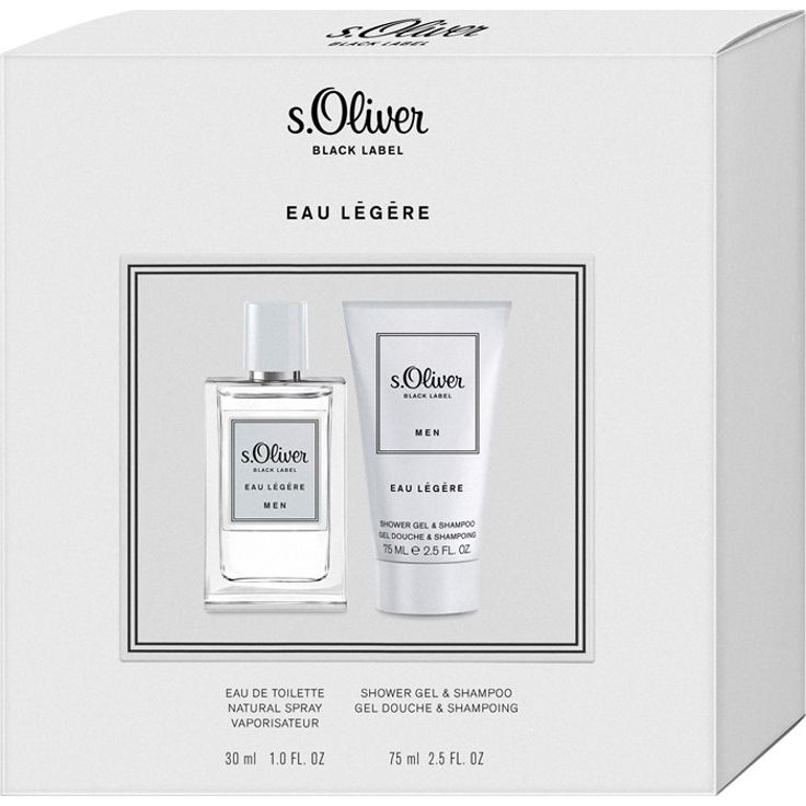 s.Oliver Black Label Eau Lègére Men Duo Set Eau de Toilette (EdT) 30 ml + Duschgel 75 ml