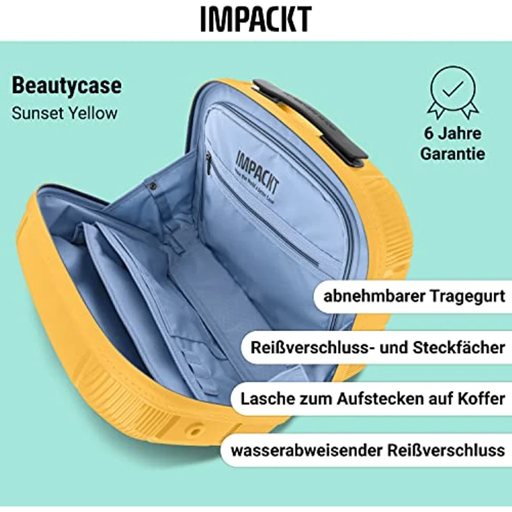 IMPACKT IP1 Handgepäck Kosmetikkoffer aus recyceltem Material mit 6 Jahren Garantie; nachhaltiges Beautycase mit Aufsteckfunktion; 40 cm, 1,5 kg, 22 Liter – Bild 2