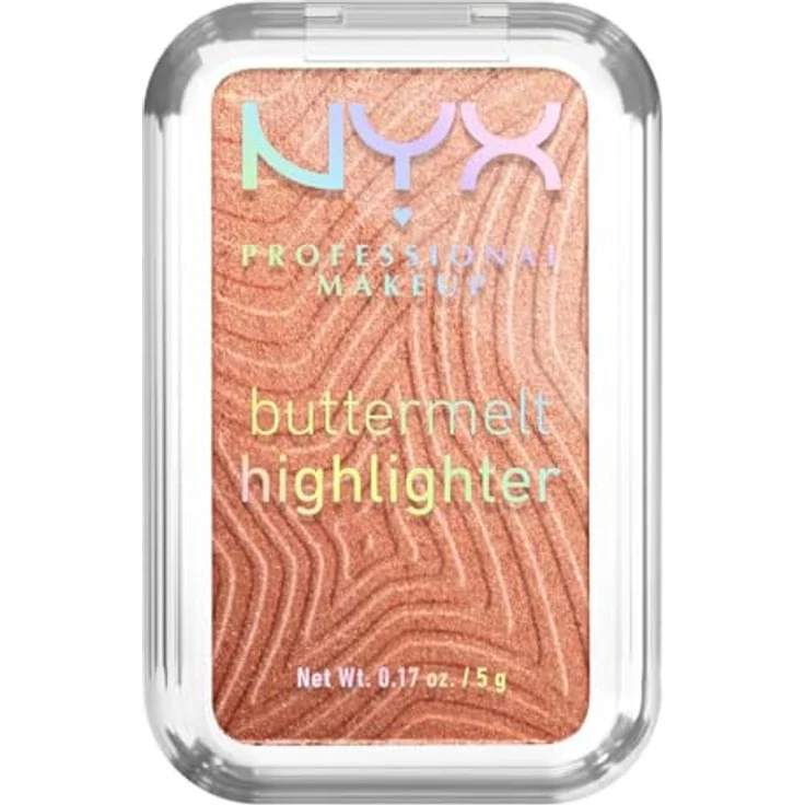 NYX Professional Makeup Buttermelt Highlighter, butterweiche Textur mit pflegender Sheabutter und Mangobutter, vegan, Farbe: Butta In Bronze, 5 g – Bild 1