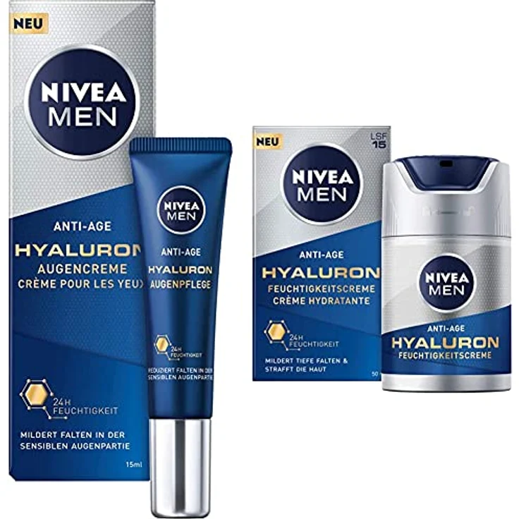 Nivea Men Anti Age Hyaluron Augencreme für Herren 15 ml – Bild 1