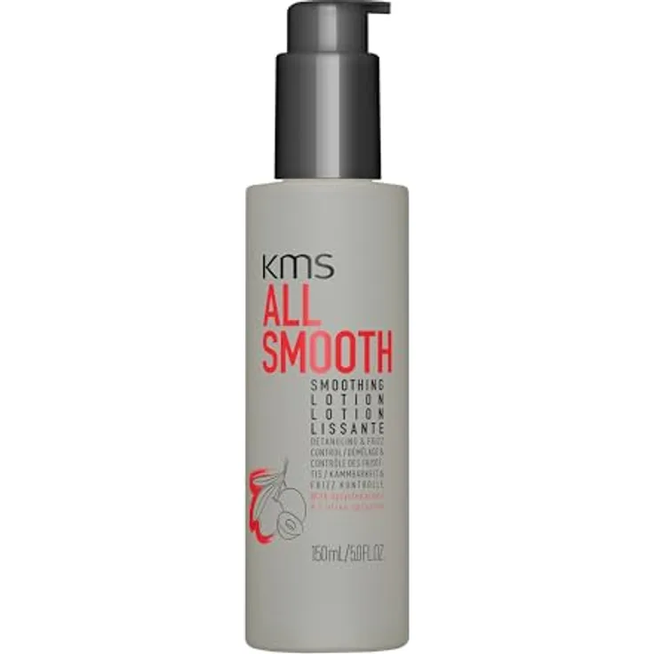 KMS ALLSMOOTH Smoothing Lotion, Anti-Frizz Pflege für feines bis starkes Haar, 150ml, vegane Formel, mit upgecycelter Olive, ohne Silikone