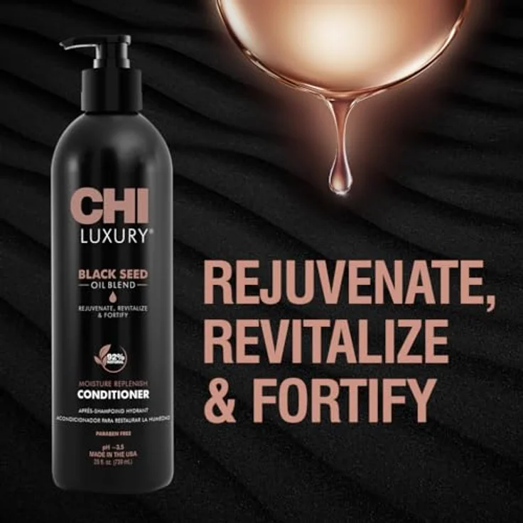 Chi Luxury Black Seed Moisture Replenish Conditioner für trockenes geschädigtes Haar 739 ml – Bild 6