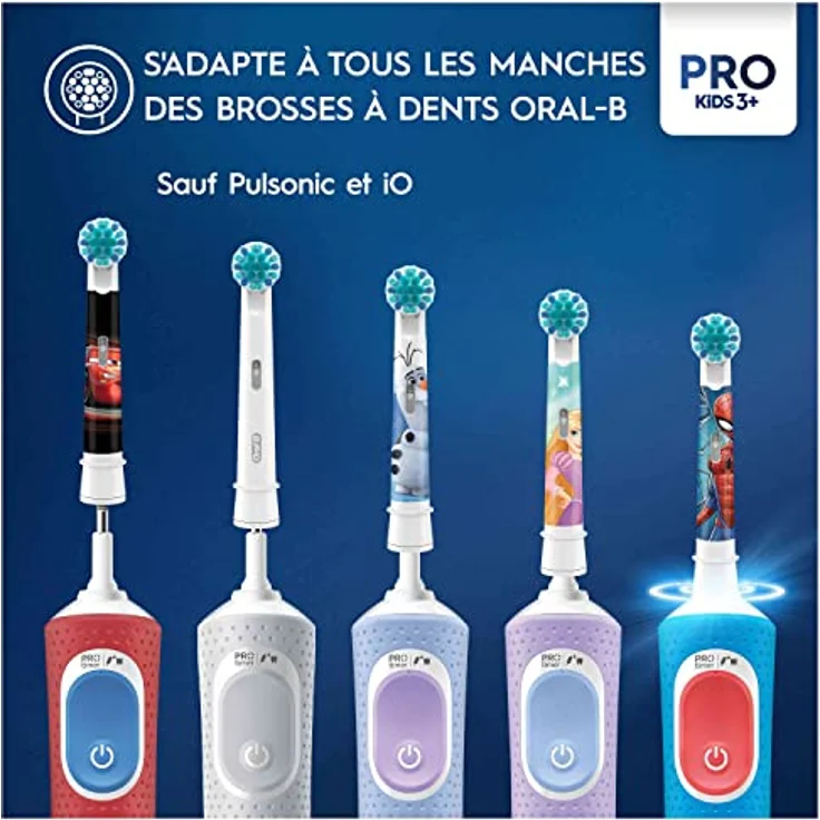 Oral-B Kids 3+ elektrische Zahnbürstenköpfe Disney Die Eiskönigin, Packung mit 4 Ersatzbürsten, sanft mit extra weichen Borsten für kleine Münder – Bild 6