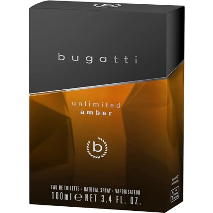 Bugatti Herren Parfüm „Unlimited Amber“, 100 ml Eau de Toilette mit Bergamotte, Apfel, marinen Noten & Zedernholz, frisch, elegant & ausgewogen – Bild 3
