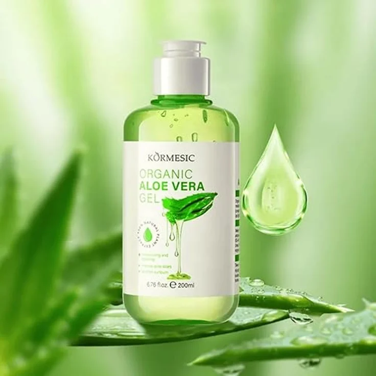 Montegoni Aloe Vera Gel 200ml, Feuchtigkeitsspendende After-Sun Pflege für Gesicht, Körper & Haare – Beruhigend mit Bio-Extrakten – Bild 1