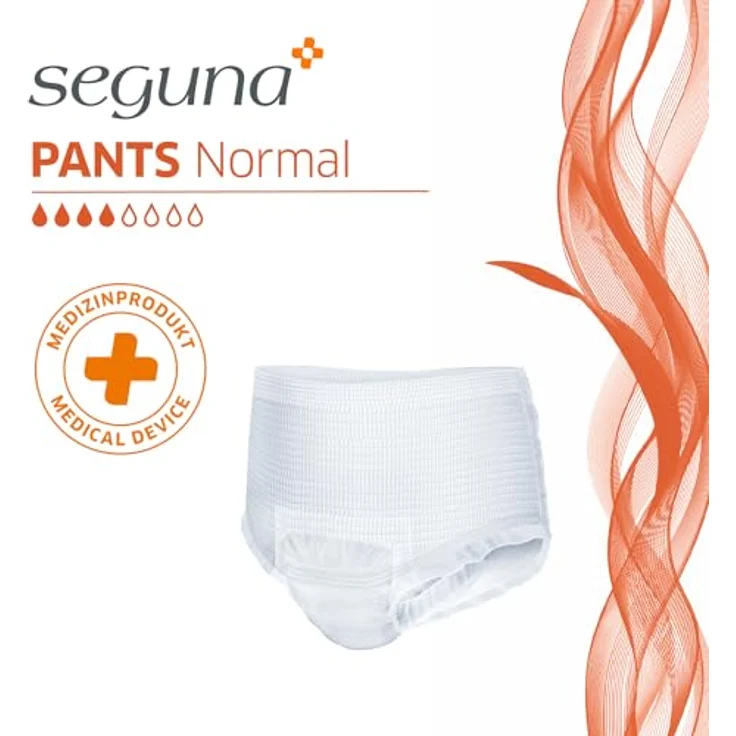 Seguna SEGUNA Pants Normal, Inkontinenz Pants, Windelhosen für Erwachsene, Frauen, Männer, Inkontinenzhosen bei Blasenschwäche (M (Beutel 20 Stück)) - Saugleistung 900 ml, Hüftumfang 80-135 cm, extra Schutzbündchen, 20 Stück – Bild 5