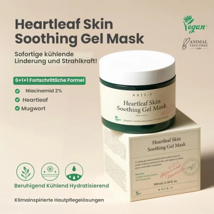 AXIS-Y 6+1+1 Advanced Formula New Skin Resolution Gel Mask, beruhigende Gel-Maske mit kühlender Wirkung, 100 ml – Bild 2