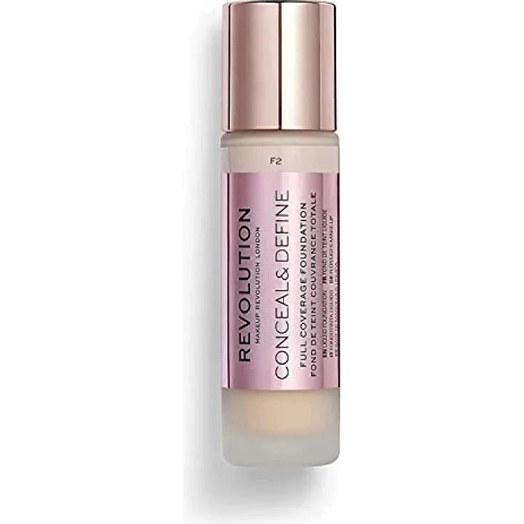 Makeup Revolution, Conceal & Define Grundierung, F2, 23ml