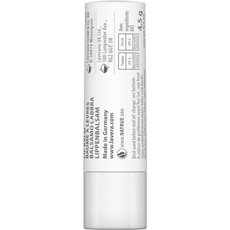 Lavera Basis Sensitive Lippenbalsam, Feuchtigkeitsspendend & Beruhigend für sensible Lippen, 24h Pflege, Naturkosmetik, 1 Stück – Bild 4