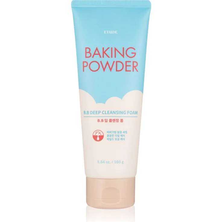 ETUDE Baking Powder, tiefenreinigender Creme-Schaum mit Peelingeffekt, 160 g für gründliche Gesichtsreinigung