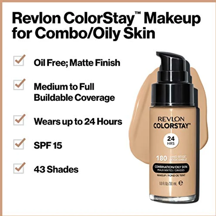 Revlon Colorstay Foundation For Combination/Oily Skin 30 ml - 410 Cappuccino – Bild 4