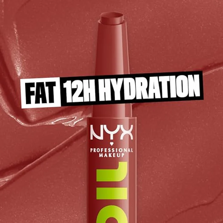 NYX Professional Makeup Fat Oil Slick Click, tönender Lippenbalsam, Farbton 04 Going Viral, 2 g, vegan, feuchtigkeitsspendend, hochglänzend – Bild 3