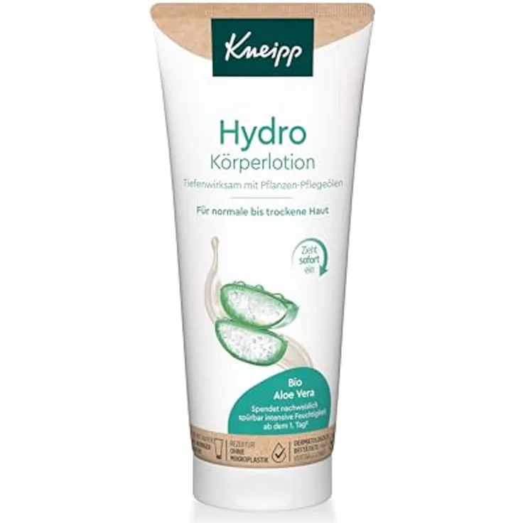 Kneipp Hydro Körperlotion - Bodylotion mit Bio Aloe-Vera-Extrakt und Panthenol - 200ml