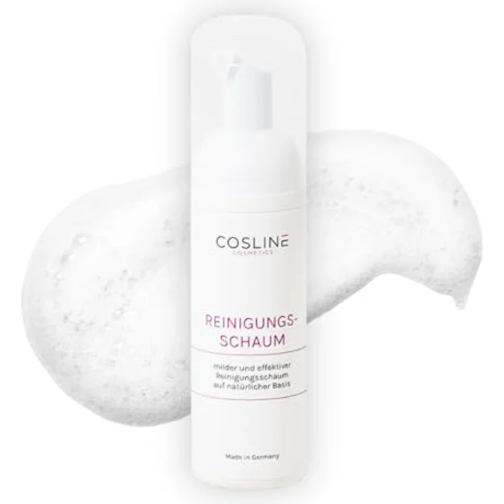 COSLINE Reinigungsschaum, Vegan, Für jeden Hauttyp, Ohne chemische Konservierung, 50 ml, Augen-MakeUp-Entferner geeignet – Bild 1