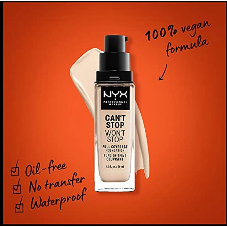NYX Professional Make-up Can't Stop Won't Stop Pale 30 ml – Bild 2