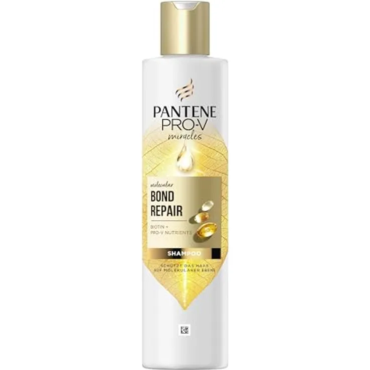 Pantene Pro-V Molecular Bond Repair Shampoo mit Biotin 250ml - Konzentrierte Formel für Trockenes, Geschädigtes Haar, Sichtbar Gesündere Haare - Nährstoffangereichert
