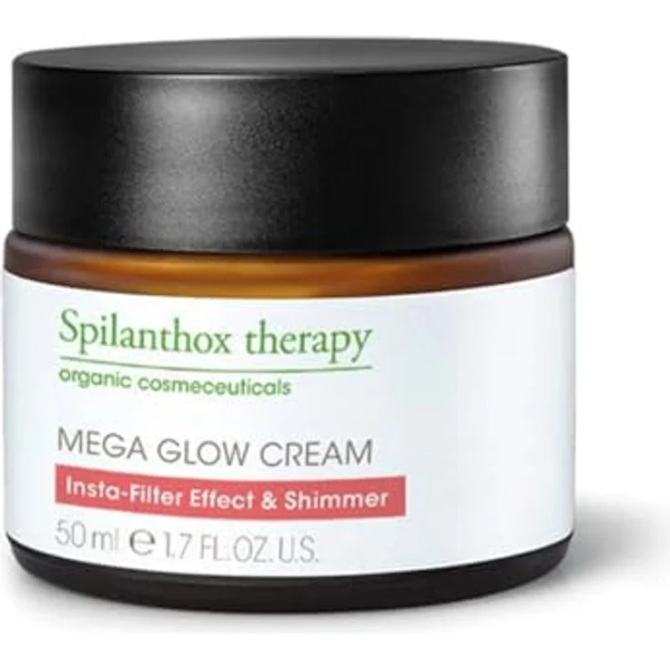 Spilanthox therapy Mega Glow Cream 3in1 Gesichtscreme, sofortige Mimikglättung, Pflege & Shimmer, Anti-Aging mit Spilanthol & Hyaluronsäure, Naturkosmetik, 50ml – Bild 1