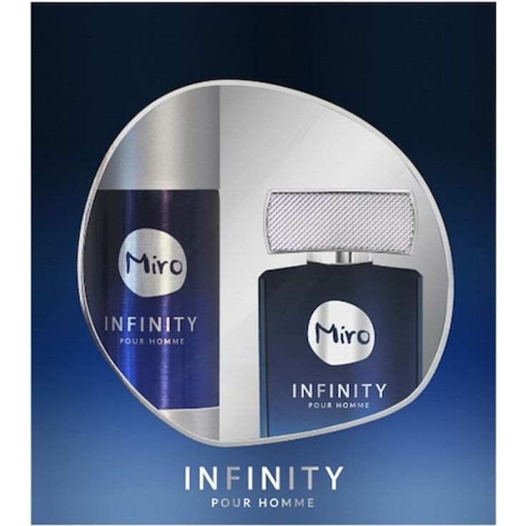 Miro Infinity Pour Homme Geschenkset, Herren Eau de Parfum 75 ml & Deospray 150 ml, maskuline Duftkomposition mit Layering-Effekt