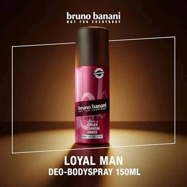 bruno banani Loyal Man Deo-Bodyspray, aromatischer fruchtiger Duft, 48h lang anhaltend, vegane Formel, 150 ml – Bild 2