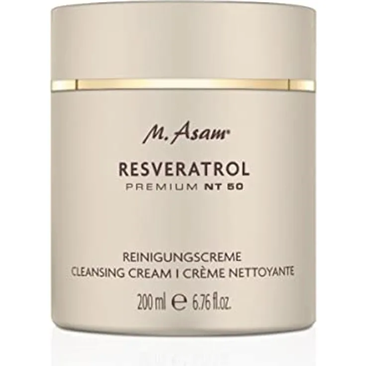 M. Asam RESVERATROL PREMIUM NT50 Reinigungscreme (200 ml) - entfernt schonend & gründlich Unreinheiten, Schmutz & Make-up, für einen klaren & wachen Teint, vegan
