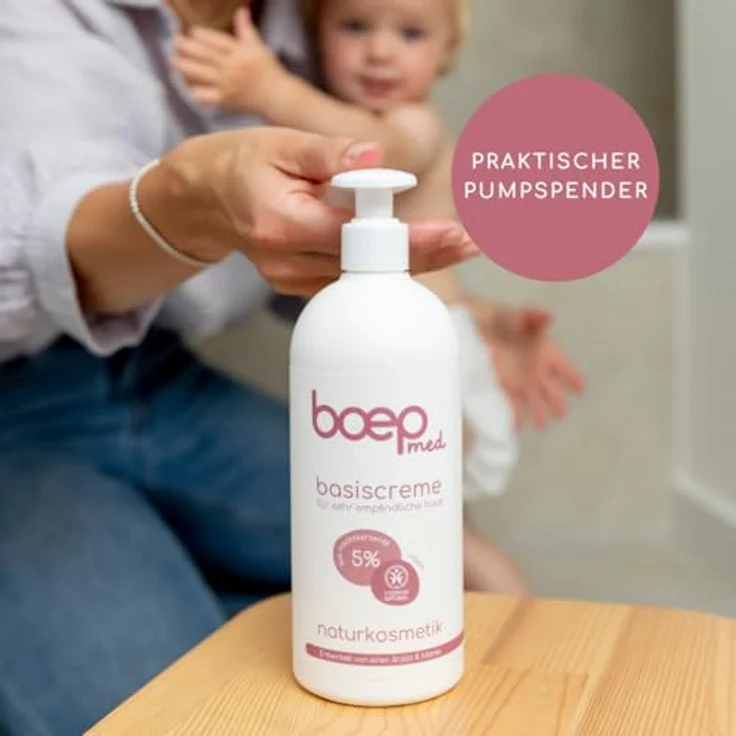 boep med Basiscreme für Problemhaut, 500ml, zertifizierte Naturkosmetik für sehr trockene und juckende Haut, geeignet bei Neurodermitis und Rosacea, vegan – Bild 4