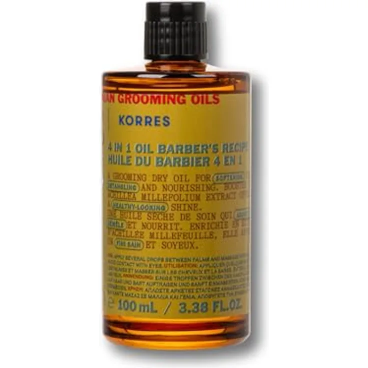 KORRES ATHENIAN GROOMING 4-in-1 Männer Pflegeöl, Trockenöl für Haare und Bart, nährt, entwirrt und macht die Haare geschmeidig, 100 ml