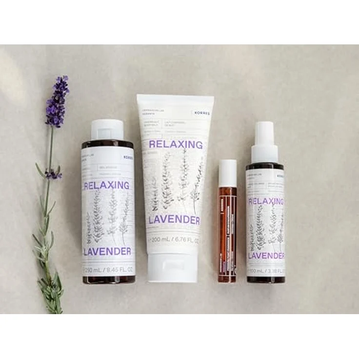 Korres Relaxing Lavender Duschgel 250 ml, entspannendes Duschbad mit feuchtigkeitsspendender Wirkung und beruhigendem Duft – Bild 7
