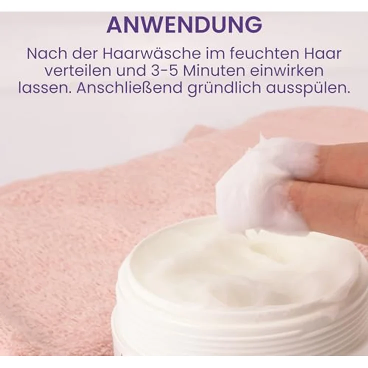 Jean & Len Tiefenreparatur Haarkur Kokosöl & Macadamia, für stark geschädigtes Haar, vegan, ohne Parabene und Silikone, 250ml – Bild 5