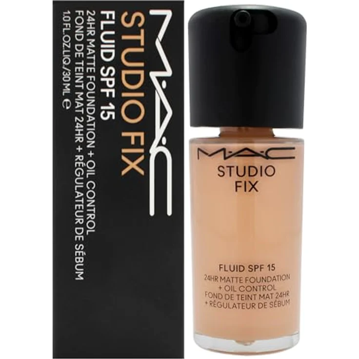 MAC Cosmetics Studio Fix Fluid SPF 15, 24HR Matte Foundation + Oil Control, Farbton NW22, 30 ml – Bild 1