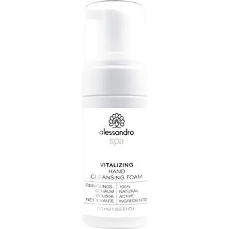 alessandro SPA ANTI-AGIN HANDREINIGUNGSSCHAUM - Selbstschäumender Vital-Schaum zur sanften Reinigung der Hände -Extra Pflege für reife und trockende Hände, 50ml