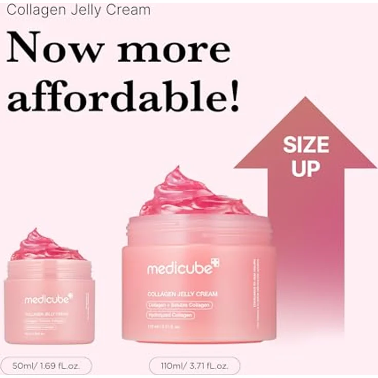 Medicube Collagen Jelly Cream 50ml – Straffende Feuchtigkeitspflege mit 98% Hydrolysiertem Kollagen, Niacinamid und Squalan – Bild 2