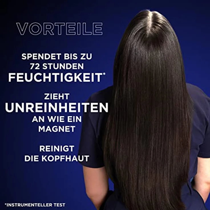 Garnier Wahre Schätze Ausgleichende Spülung, Formel mit Aktivkohle und Schwarzkümmelöl, für schnell fettende Kopfhaut und trockene Haarlängen, 3 x 200 ml – Bild 2