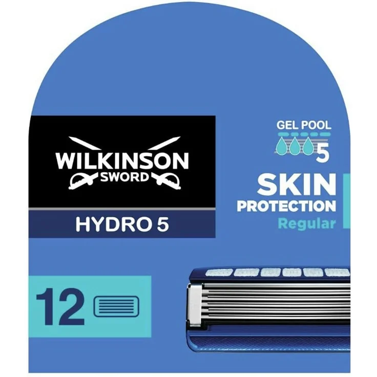 Wilkinson Sword Men Hydro5 Skin Protection Regular Ersatz-Rasierklingen 12 Stück – Bild 1