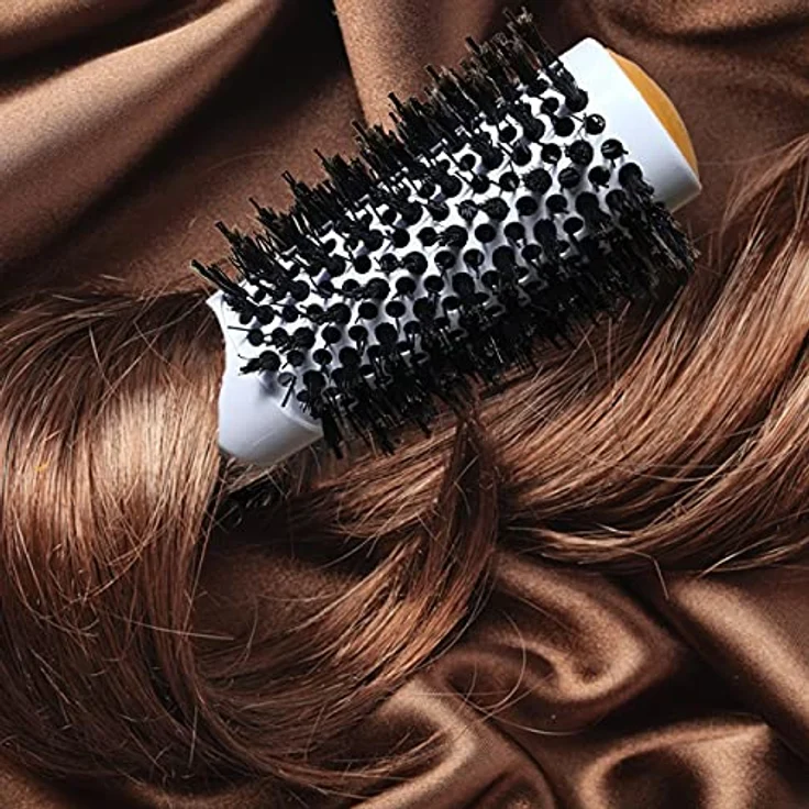 GK HAIR Rundbürste GKhair Extra Brush 43 mm mit Wildschweinborsten, ideale Haarglättung und Lockenbildung – Bild 5