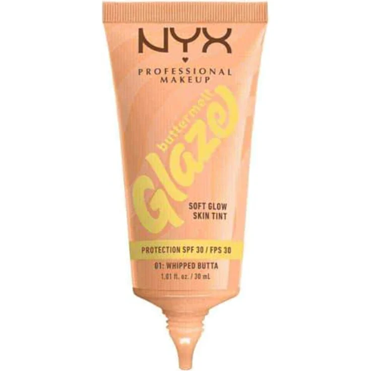 NYX PROFESSIONAL MAKEUP Buttermelt Glaze Foundation, LSF 30, Sheabutter, Mangobutter, Niacinamide, 30 ml, Farbton: 01 Whipped Butta – Bild 5
